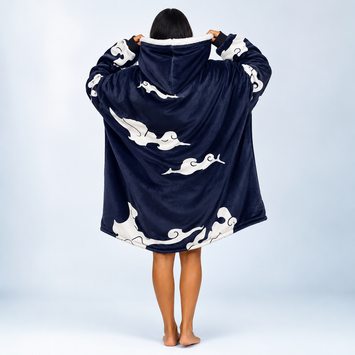 Monkey D. Luffy Gear 5 Oversized Blanket Hoodie – One Piece Inspired Sherpa Wearable Blanket