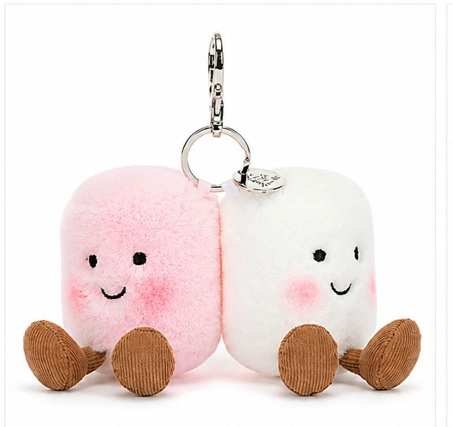 Marshmallow Duo Plush Bag Charm