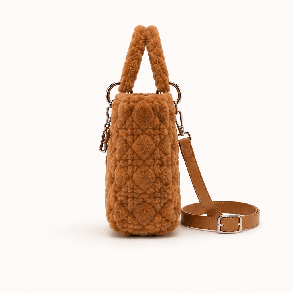 Lady O Brown Plush  Bag
