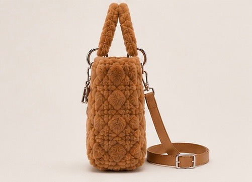 Lady O Brown Plush Designer Bag