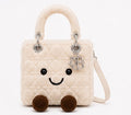 Lady O Cream Plush Designer Bag
