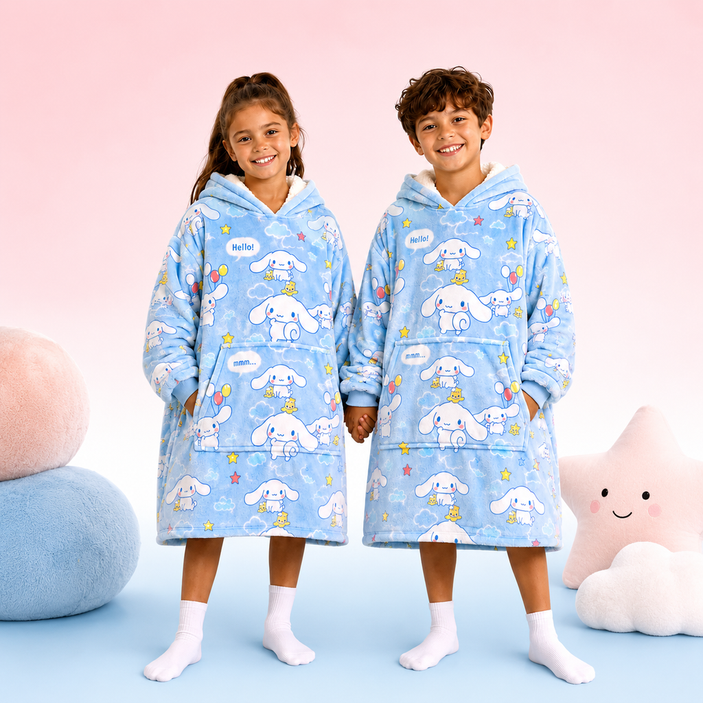 Cinnamoroll Oversized Blanket Hoodie – Cozy Sherpa Wearable Blanket