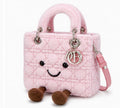 plush Designer Lady O Pink Bag