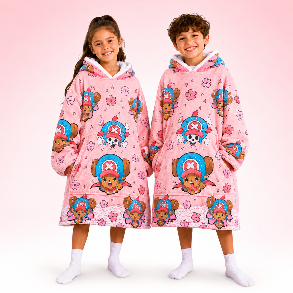 Tony Tony Chopper Blanket Hoodie – Oversized Sherpa Wearable Blanket