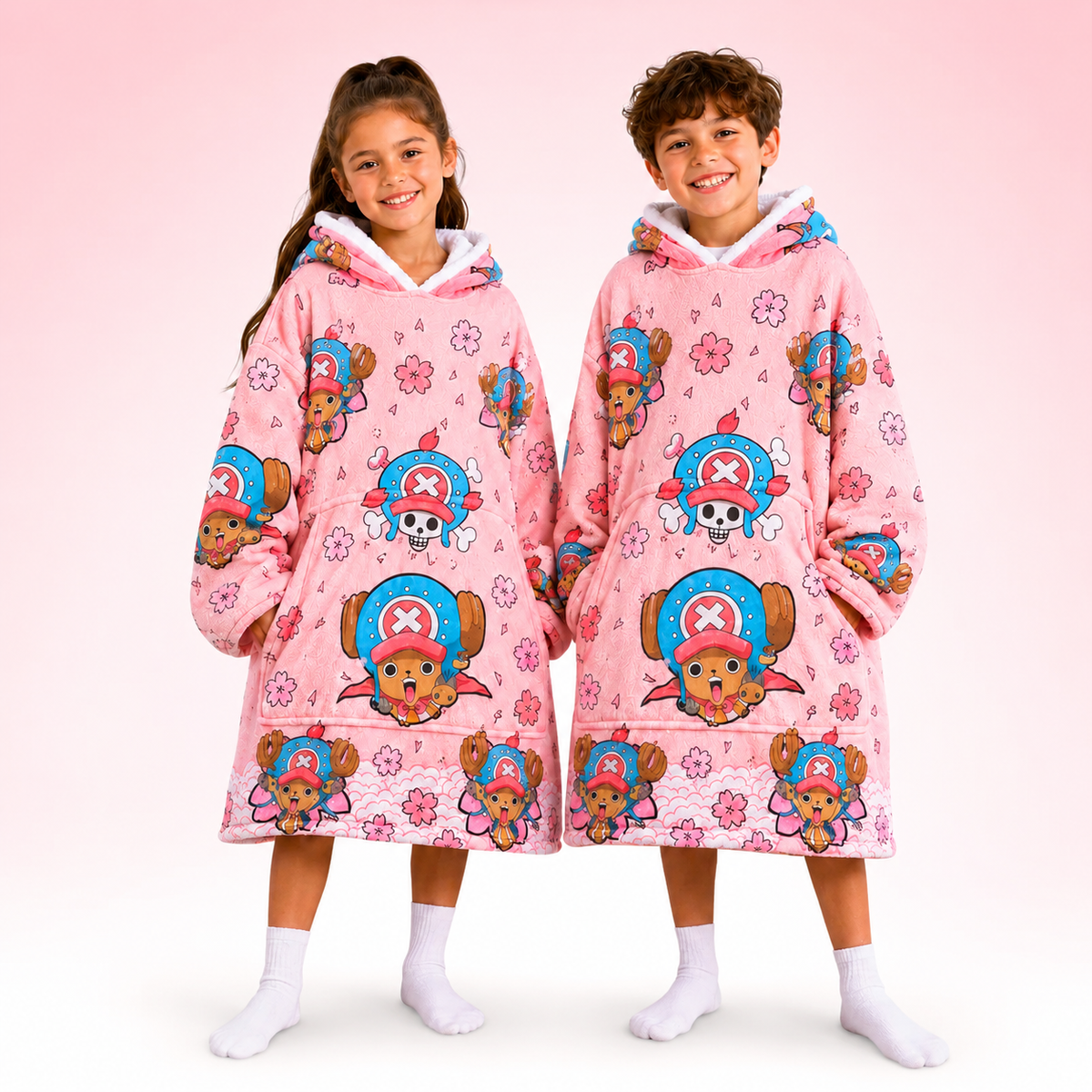 Tony Tony Chopper Blanket Hoodie – Oversized Sherpa Wearable Blanket