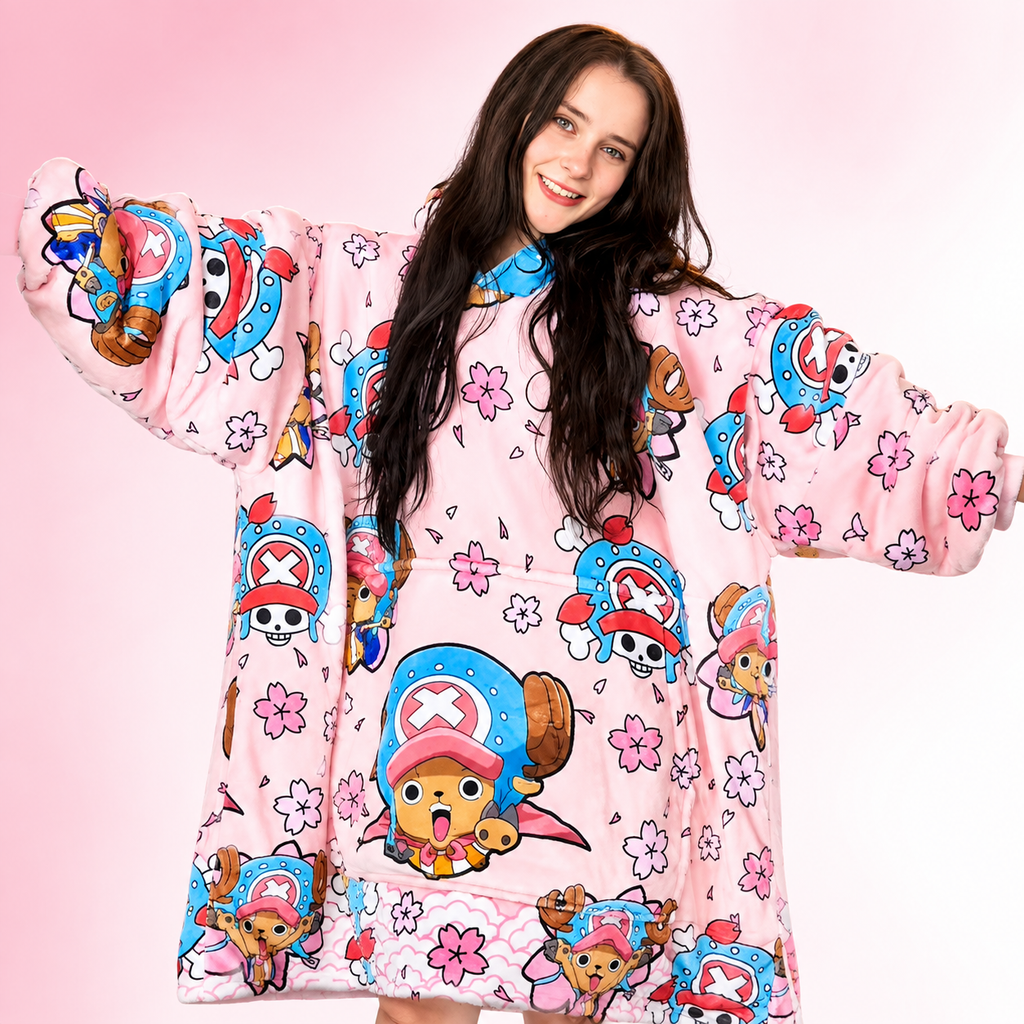Tony Tony Chopper Blanket Hoodie – Oversized Sherpa Wearable Blanket