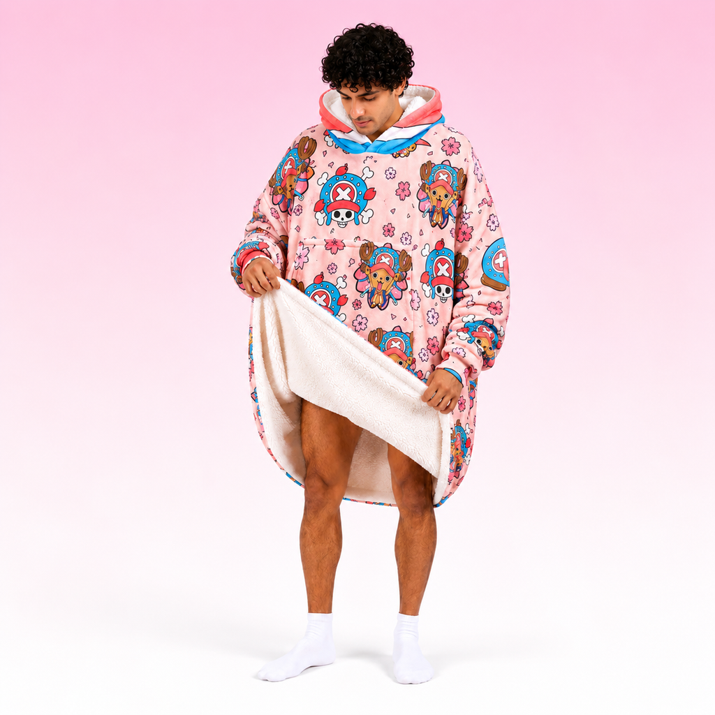 Tony Tony Chopper Blanket Hoodie – Oversized Sherpa Wearable Blanket