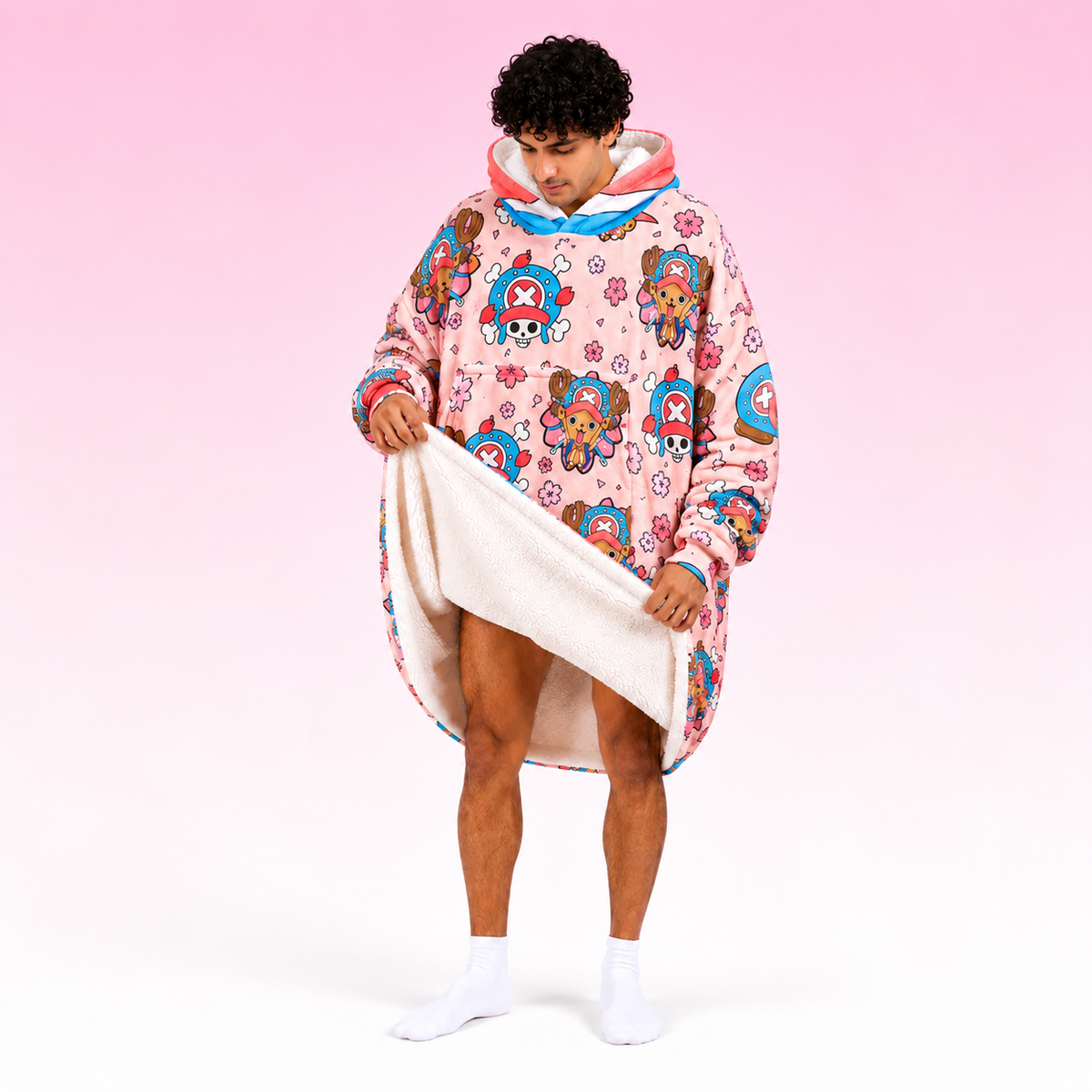 Tony Tony Chopper Blanket Hoodie – Oversized Sherpa Wearable Blanket