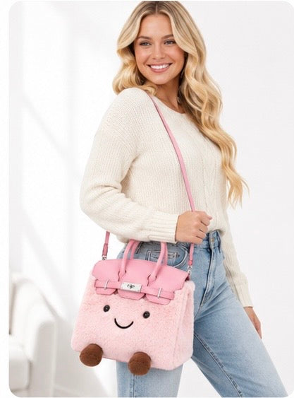 Plush Birkin Bag - Pink Edition