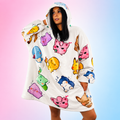 Pokémon Oversized Blanket Hoodie – Cozy Sherpa Wearable Blanke