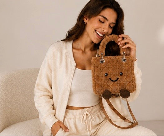 Lady O Brown Plush Designer Bag