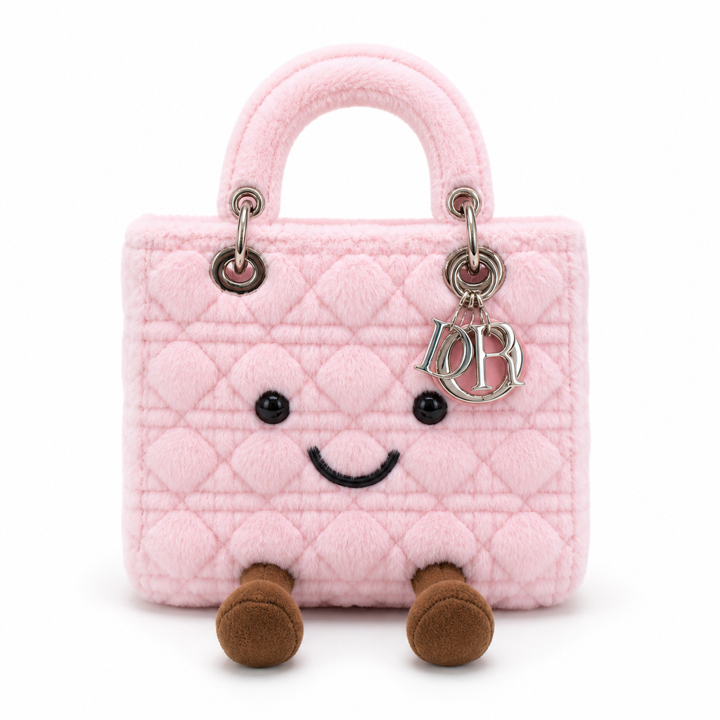plush Designer Lady O Pink Bag