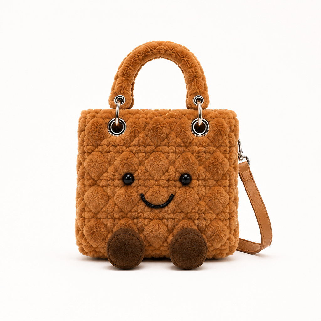Lady O Brown Plush  Bag