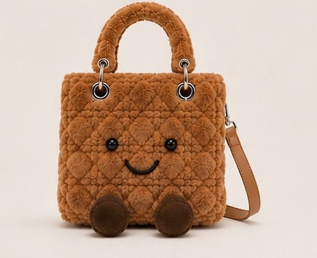 Lady O Brown Plush Designer Bag