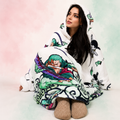 Roronoa Zoro Oversized Blanket Hoodie – One Piece Inspired Sherpa Wearable Blanket