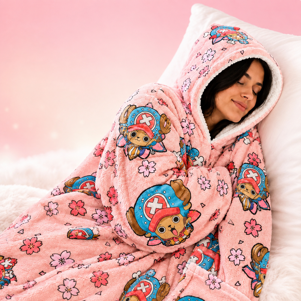 Tony Tony Chopper Blanket Hoodie – Oversized Sherpa Wearable Blanket