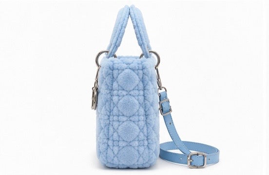 Lady O Blue Plush Designer Bag