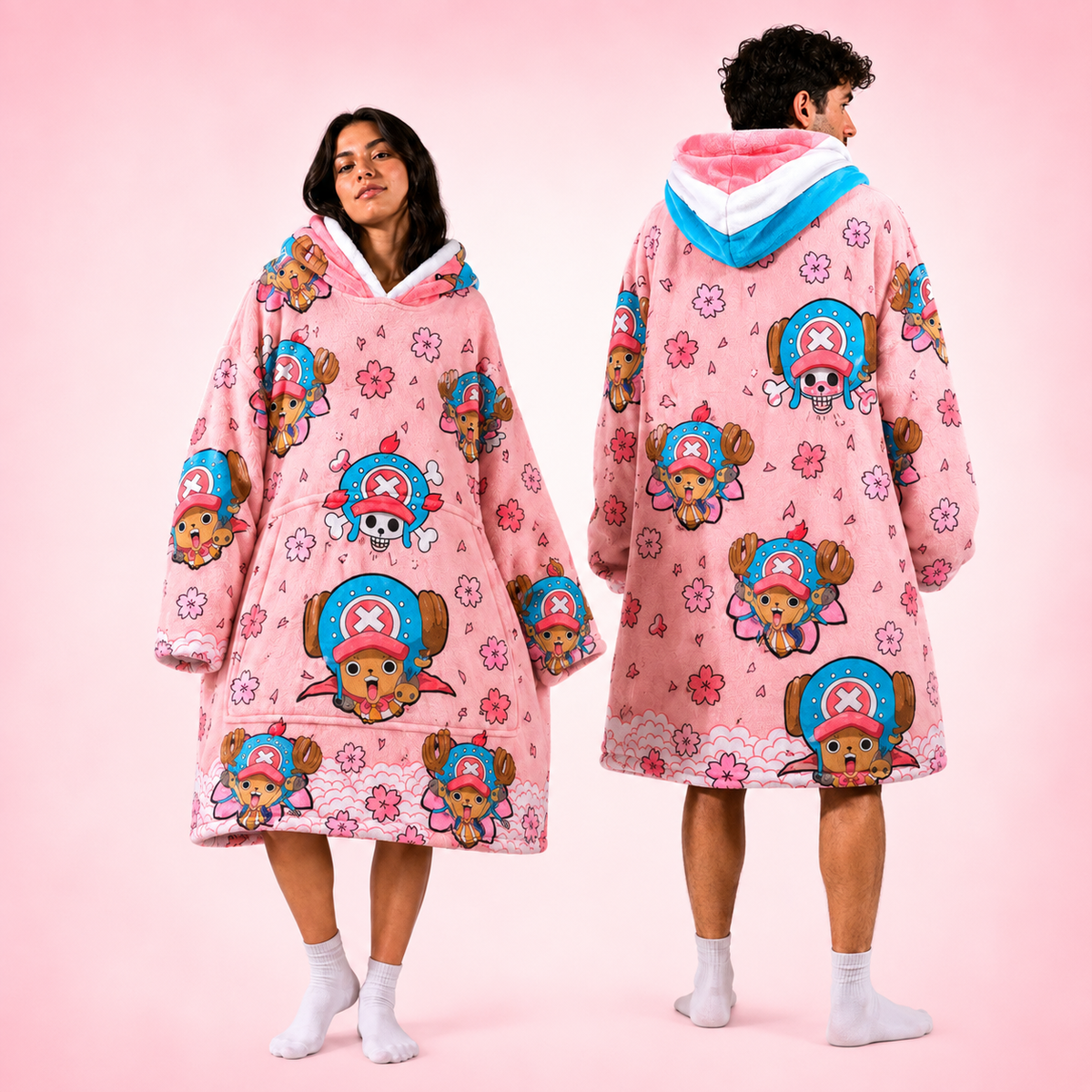 Tony Tony Chopper Blanket Hoodie – Oversized Sherpa Wearable Blanket