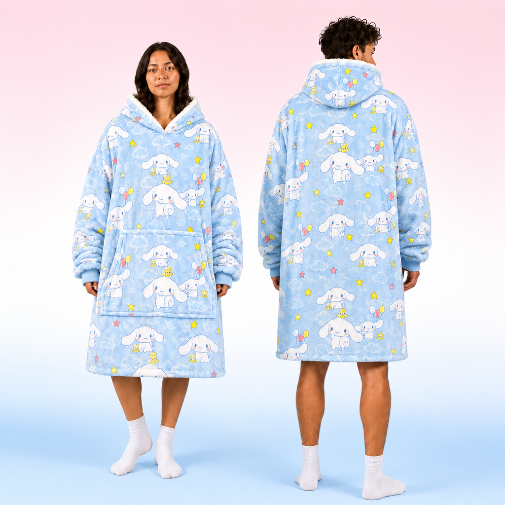 Cinnamoroll Oversized Blanket Hoodie – Cozy Sherpa Wearable Blanket
