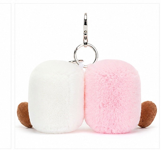 Marshmallow Duo Plush Bag Charm