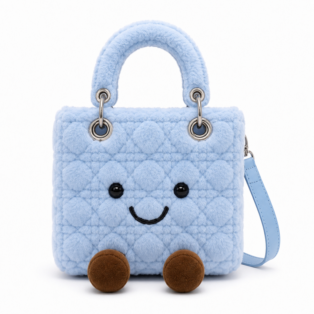 Lady O Blue Plush  Bag
