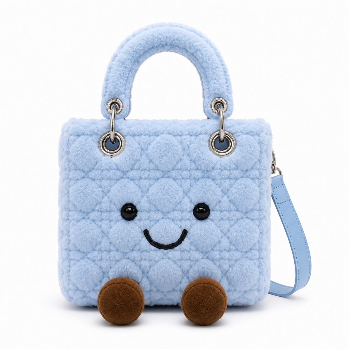 Lady O Blue Plush  Bag
